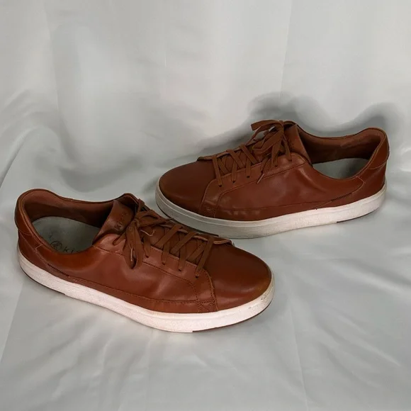 Kizik Vegas Sneakers Mens Size 15W Brown V Leather Lace Up Casual Comfort Shoes - Picture 3 of 8